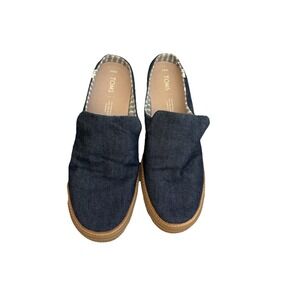 TOMS Women's‎ Denim Slip On Shoes Size 8.5 Casual Comfort Platform